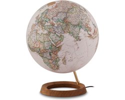 Globe terrestre National Geographic, version néon exécutif avec base en chêne foncé, diamètre 30 cm., Néerlandais
