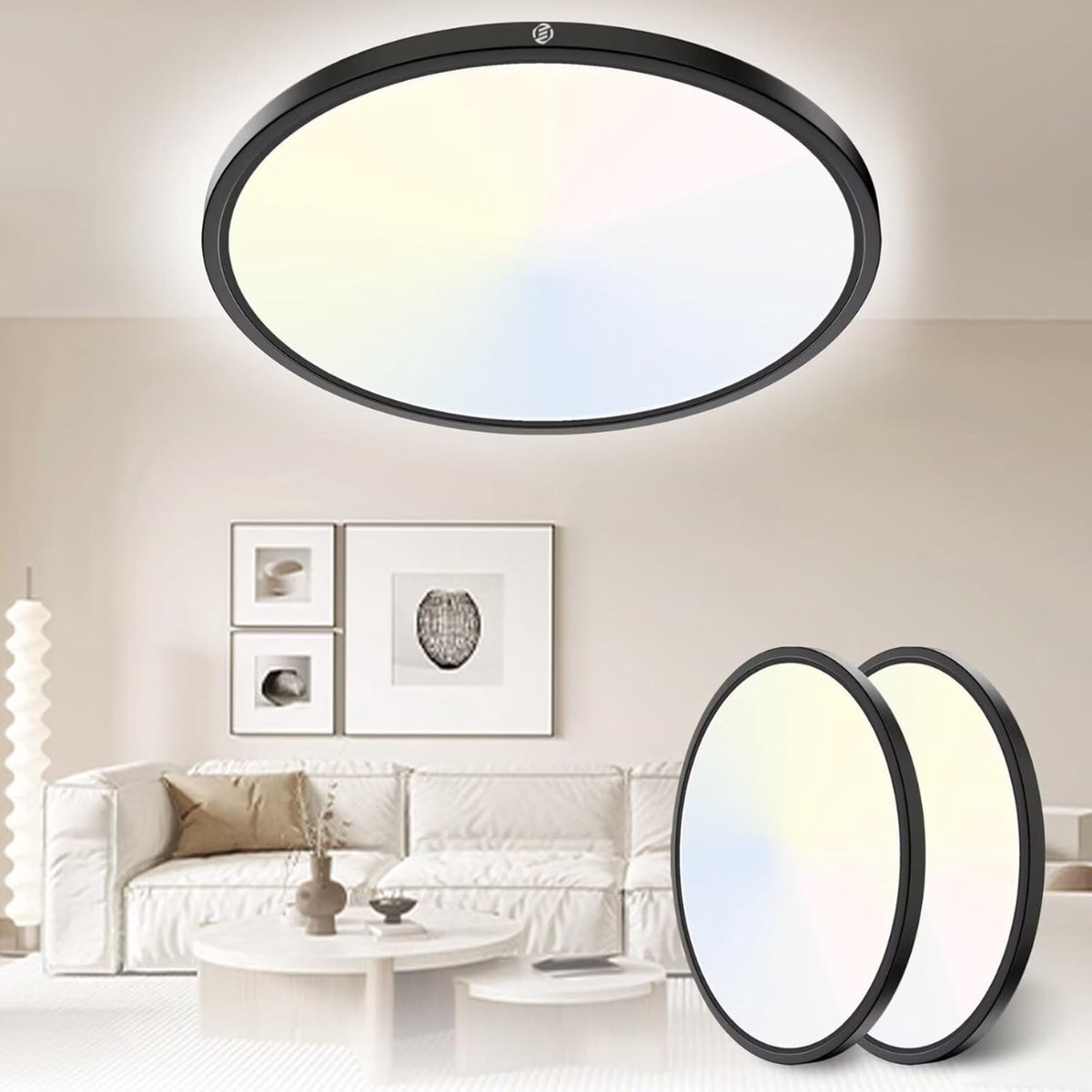 Equivera Plafonaire Lamp - Lamp - Plafond Lamp - Plafonnaire Lamp - Plafondlamp Zwart