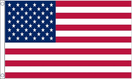 USA vlag - 60 x 90 cm - polyester - klein formaat - voor binnen en buiten - Landen feestartikelen