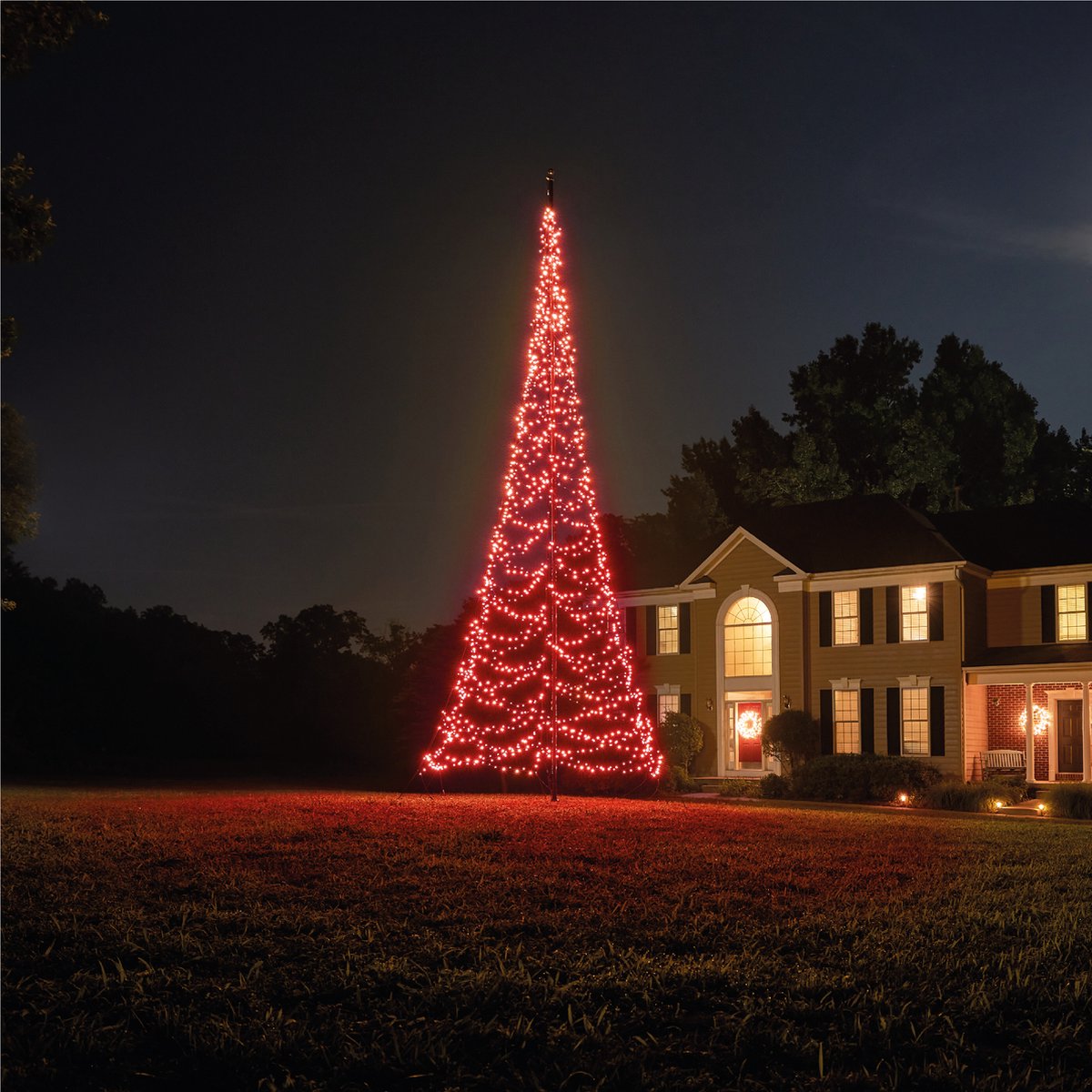 Fairybell Smart Magic - LED Buiten Kerstboom voor in de vlaggenmast - 8 meter - 1532 LEDs - Bedienbaar met App