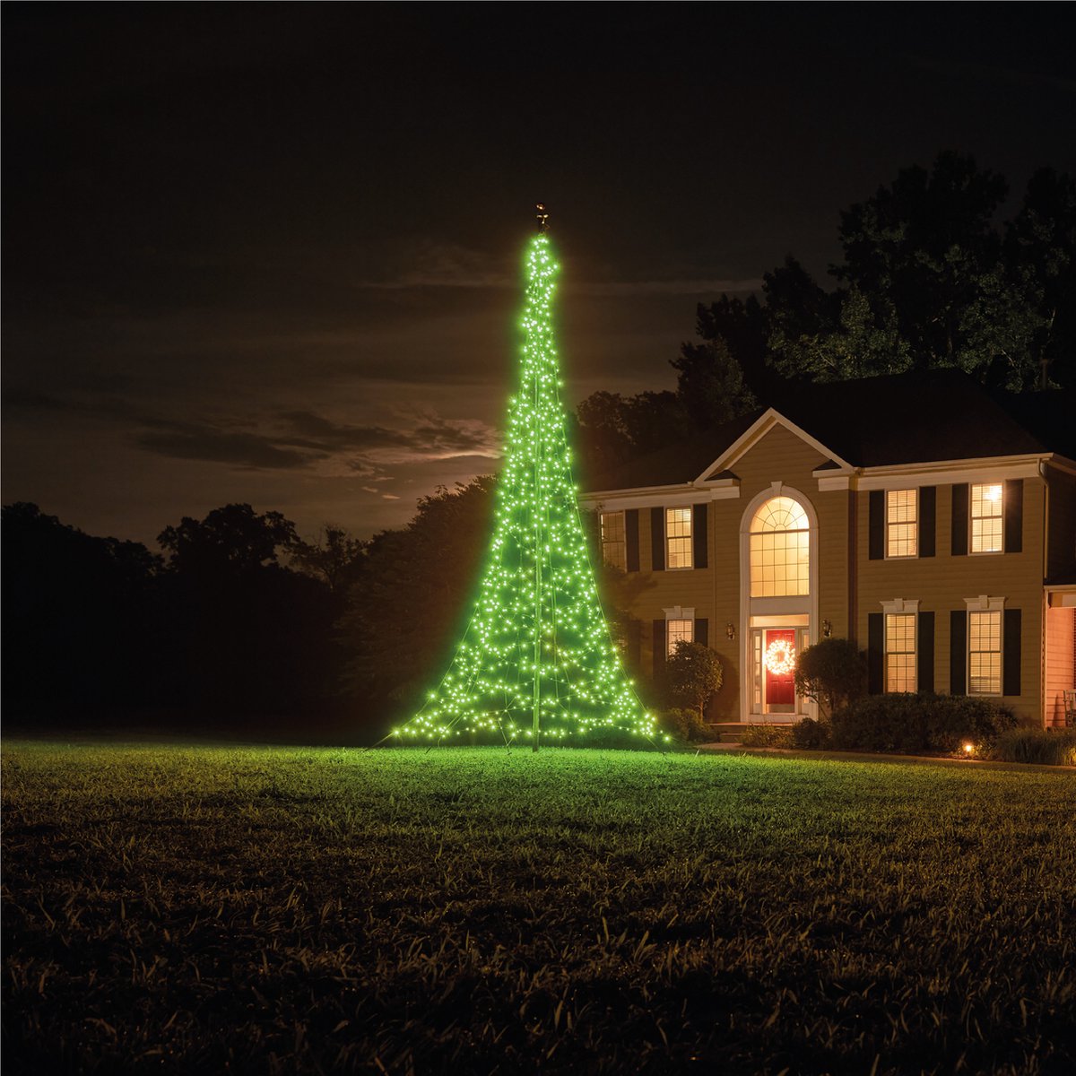 Fairybell Smart Magic - LED Buiten Kerstboom voor in de vlaggenmast - 4 meter - 864 LEDs - Bedienbaar met App