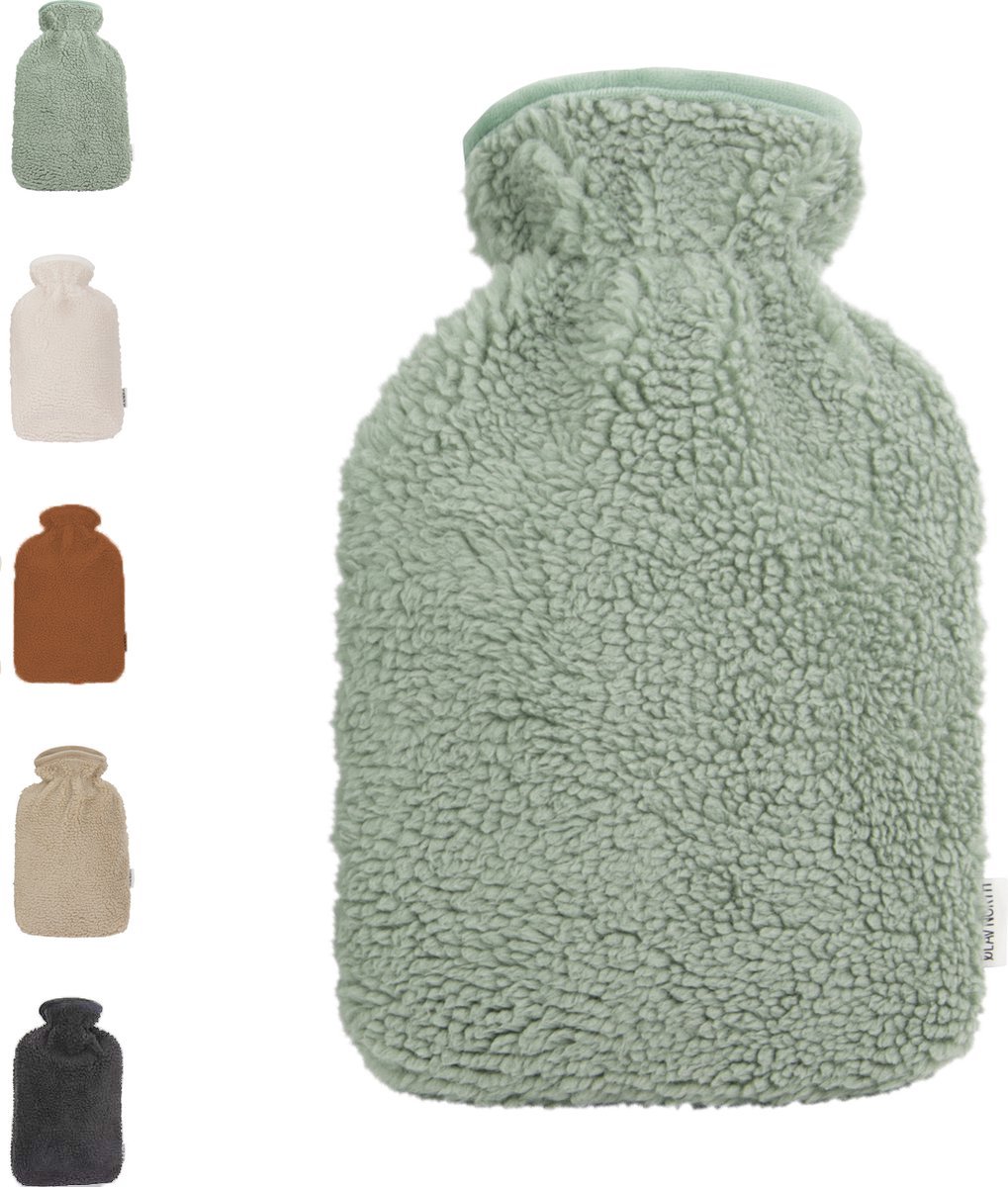 Goedkoopste Ølav North – Kruik met Teddy Hug hoes - Tot 6 uur warmte - Warmwaterkruik - 1.8 liter – Forest Green - Cadeau voor haar, vrouw, vriendin