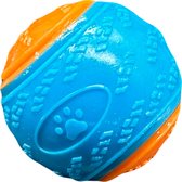 Rubberen Piepspeelgoed Voor Hond Gillende Kip Kauwbot Piepende Bal Hondenspeelgoed Tandknarsen Willekeurige Kleurlevering %28voetafdrukbal%29