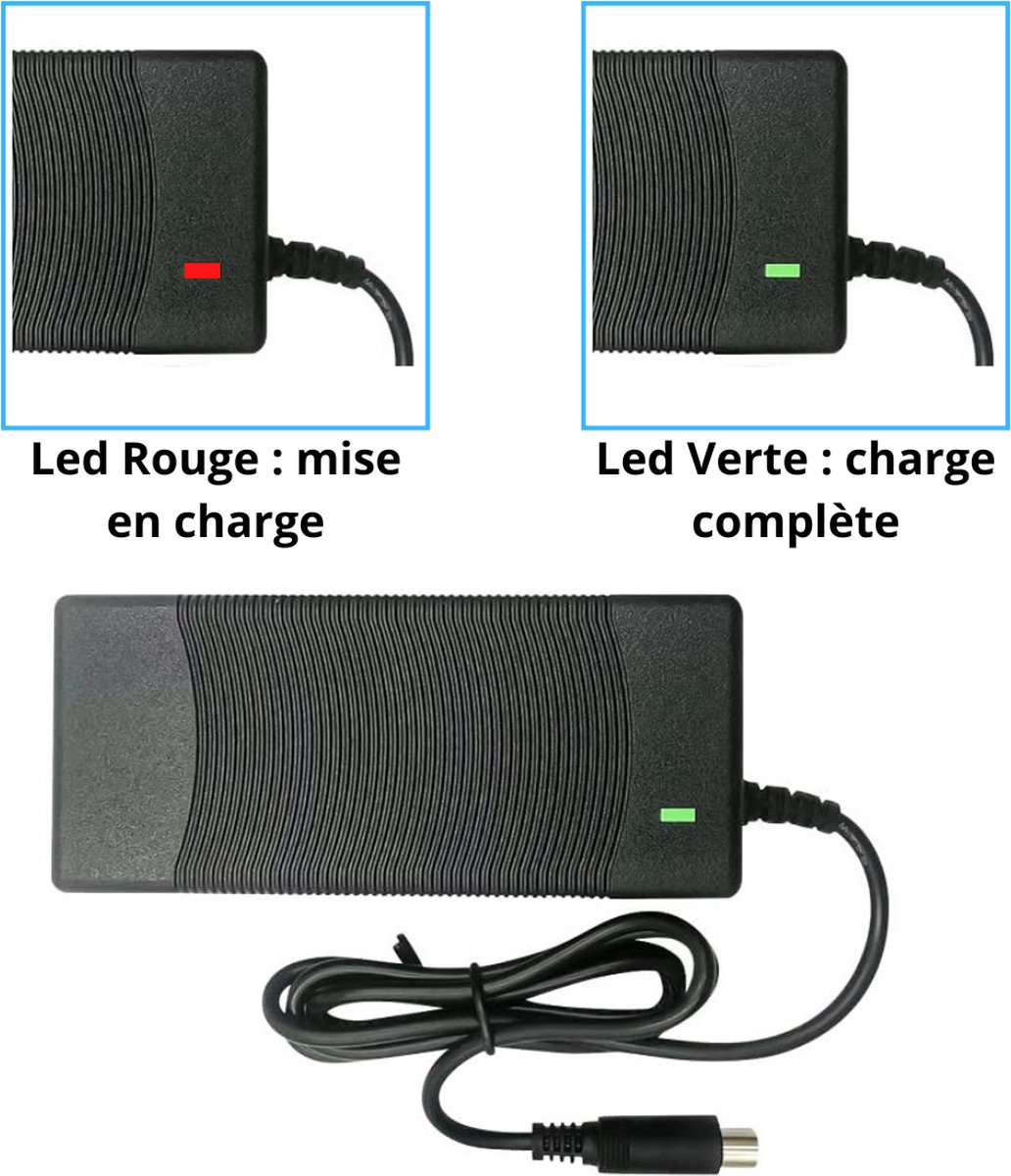 Phonillico Oplader 42V - voor Xiaomi Ninebot ES4 elektrische step - netsnoer – foto 5