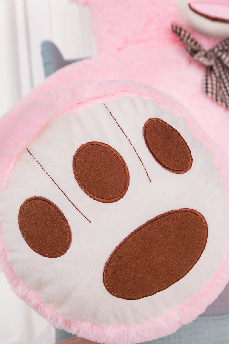 Knuffelbeer - Teddybeer - XXL 160 cm - Knuffel - Knuffel beer - Teddy beer - Teddybeer XXL - Super groot - Valentijn - Cadeautje voor haar - Grote Knuffelbeer - Mega Teddy Roze - Gomoor — afbeelding 2