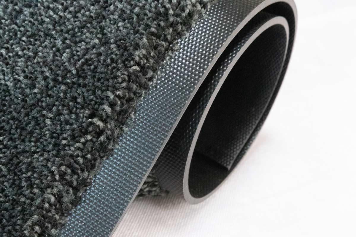 LogoMatz Heavy Duty mat - 85cm x 120cm - Mineral Grey - Dubbele rubberen backing - 50% recycled nylon vezel - Speciaal voor de werkvloer
