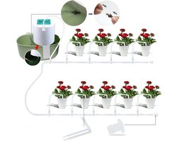 Mygroot - Tuin Druppelirrigatie Apparaat - Dubbele Pomp - Controller Timer Systeem - Zonne-energie - Intelligente Automatische Sproeisysteem - Apparaat Voor Planten.