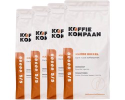 Koffiekompaan Koffiebonen Harde Bikkel Voordeeldoos 4x1kg