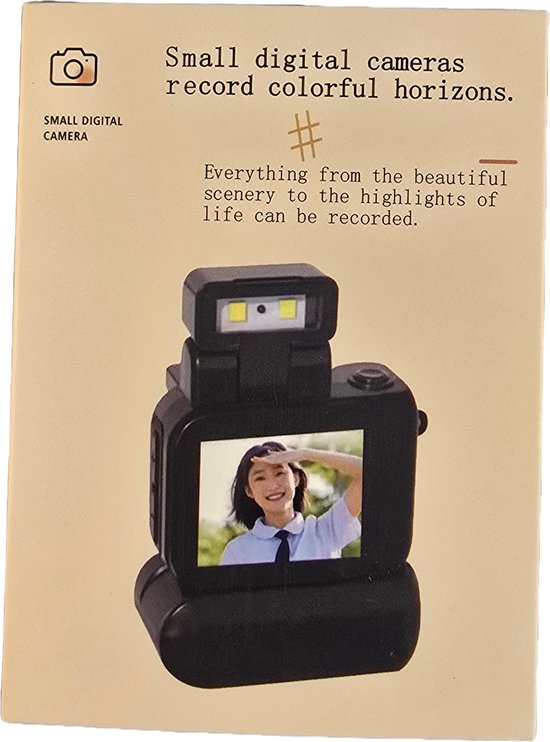 Mini Caméra DVR HD Numérique - Avec écran - Batterie 600 min - Porte-clés - Zwart - Caméra photo et vidéo - Avec flash pop-up -
