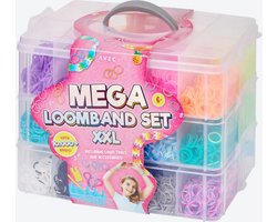 foto van mega loomband set XXL - 10.000 loombandjes - met loom tools en accessoires - knutselen - hobby - loomelastiekjes