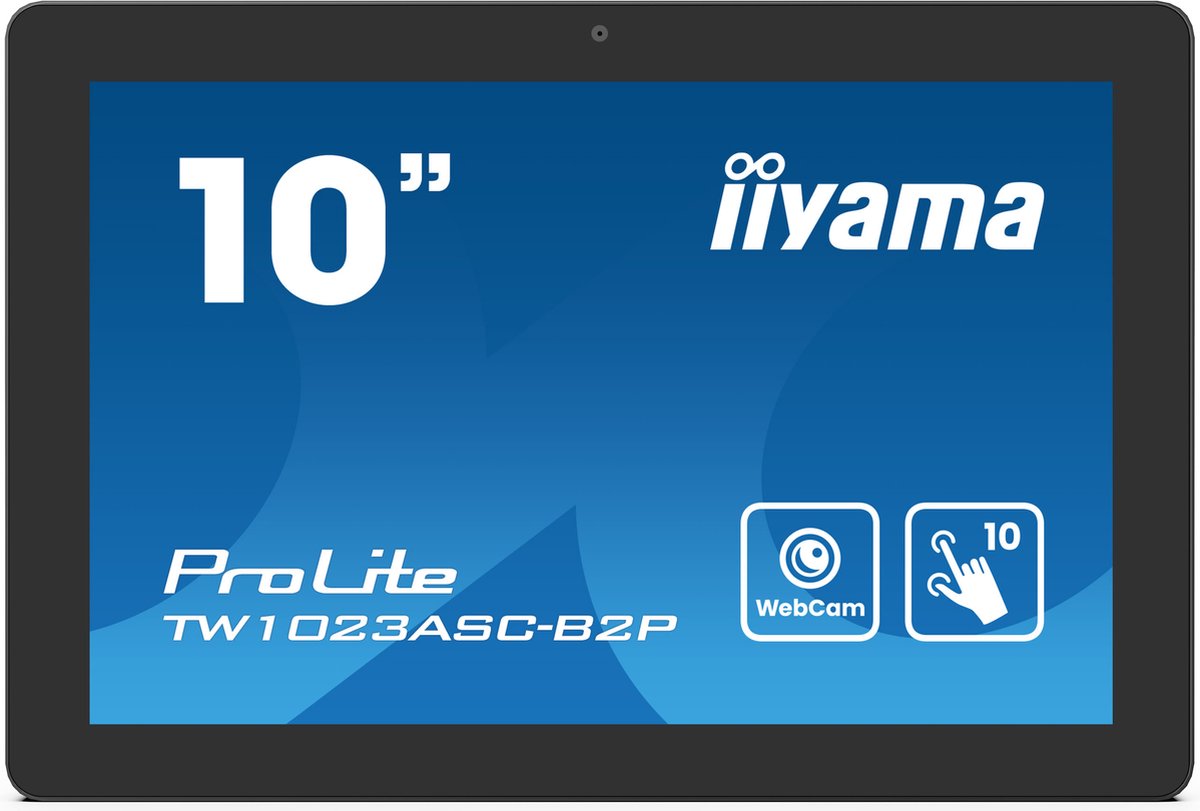 Iiyama ProLite TW1023ASC-B2P Touchscreen monitor 25.7 cm (10.1 inch) 1280 x 800 Pixel 16:10 25 ms Audio-Line-in, HDMI, USB-A 3.2 Gen 1, RJ45 IPS LCD