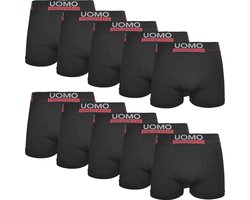 Microfiber Boxershorts Heren - 10-Pack - Uomo - Naadloos - Zwart - Maat M/L