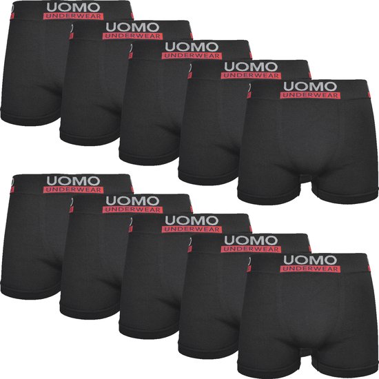 Panegy Boxershorts voor heren, vormgevend, ademend, eenvoudig, elastisch, comfortabel, pure kleuren, maat M-XXL, Zwart, XL
