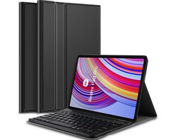 Hoes met toetsenbord geschikt voor Xiaomi Redmi Pad Pro - Keyboard Book Case Cover Hoesje Zwart