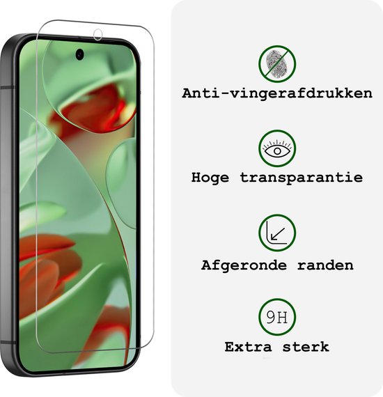 Étui pour Google Pixel 9 Pro XL - Étui à rabat avec 2 films de protection d'écran - Étui pour Google Pixel 9 Pro XL - Zwart