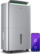 Bol.com Klarstein Dryfy Connect 40 Luchtontvochtiger - 40 L/Dag - 30-45 M² - App-bediening - Mobiel - Watertank - Roestvrij Staal aanbieding