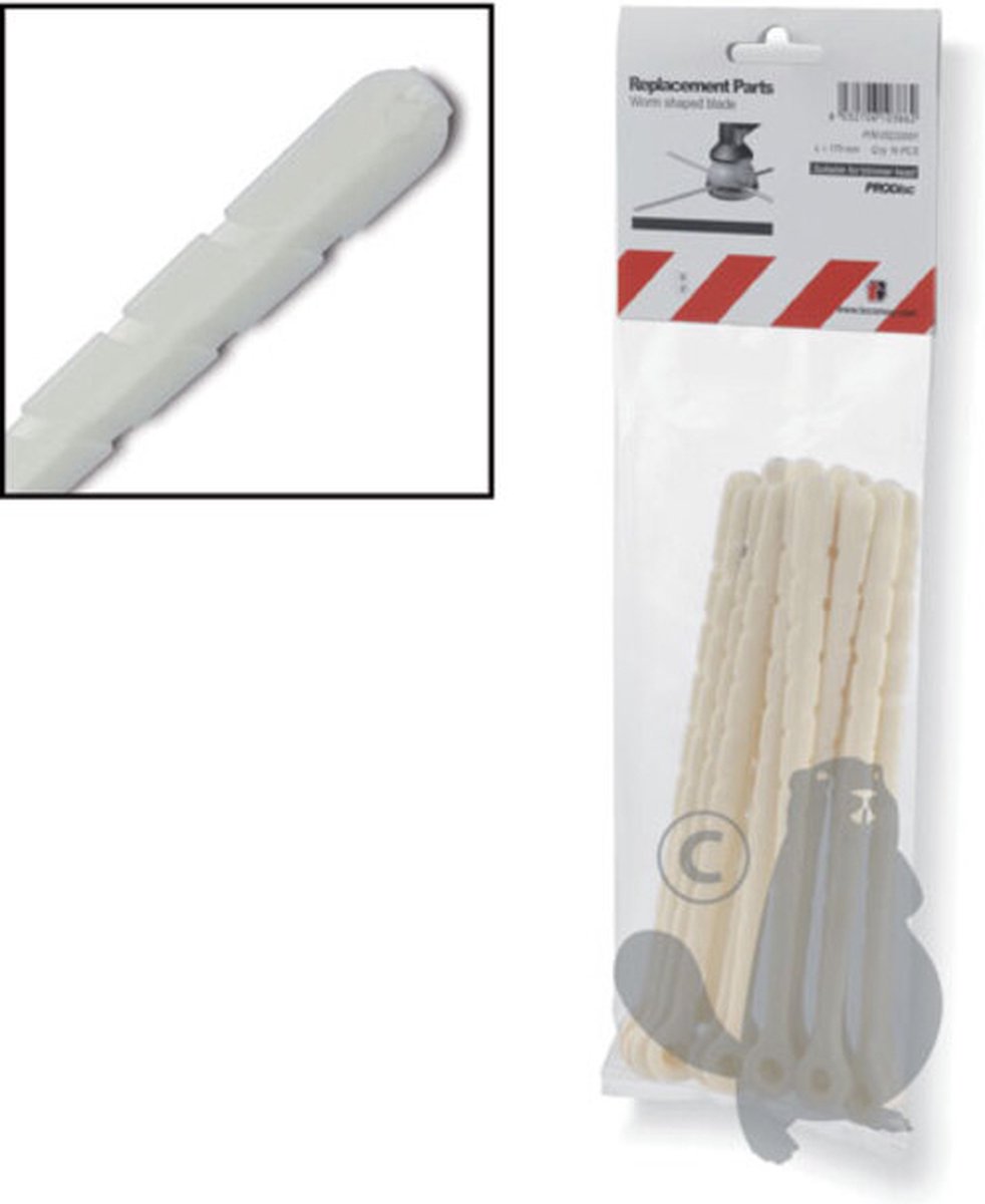 Set van 16 vervangmessen voor universele kop bosmaaier 160-8207 PRODISC TECOMEC