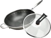Bol.com Hongli Hybride Wok - Wokpan - Diameter 36 CM - Anti aanbak - De Rolls Royce onder de Wokpannen! aanbieding