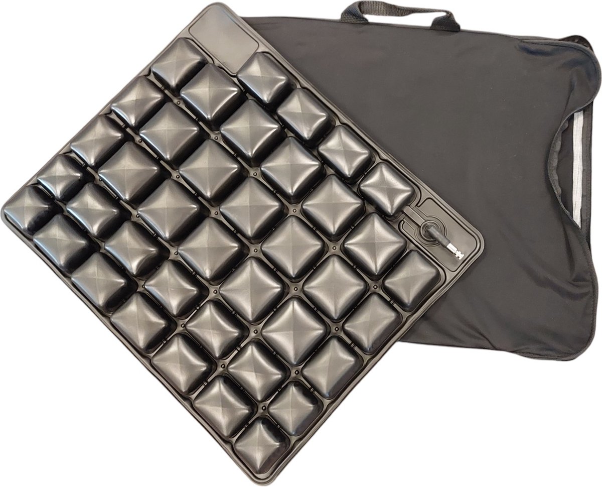 Anti-Decubitus Zitkussen Luchtcellen – Drukverlagend Rolstoel Kussen tegen Doorligwonden – Ergonomisch Stoel Zitkussen – 46 x 38 cm