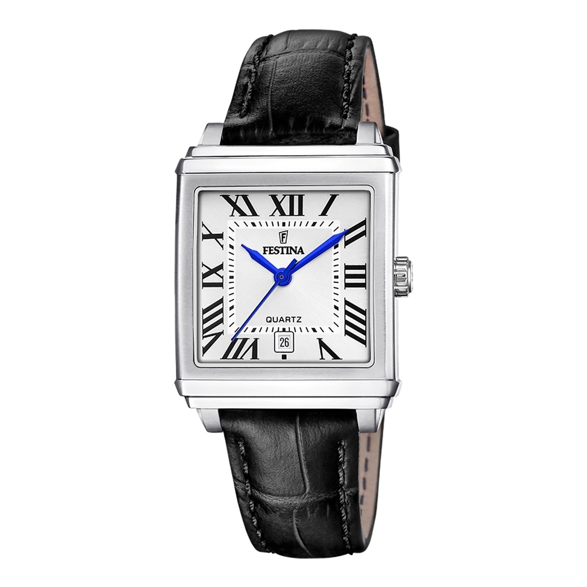 Festina F20682-3 Dames Horloge - Mineraalglas - Roestvrijstaal-Leer - Zilverkleurig - Ø 27 mm - Quartz - Gesp - 5 ATM (douchen)