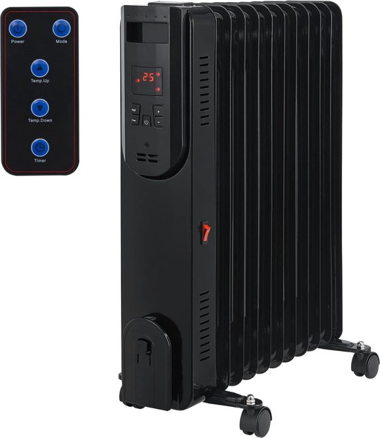 Lexium Olieradiator met Thermostaat - Elektrische kachel - Oliegevulde radiator - Olieradiator elektrisch - Olie radiator