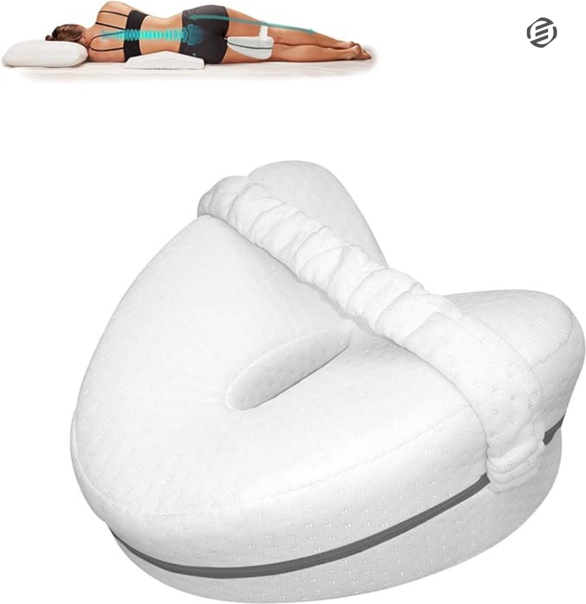 Goedkoopste Equivera kniekussen voor in bed - kniekussen - beenkussen - kniekussen voor in bed zijslapers - kniekussen orthopedisch - kniekussen traagschuim