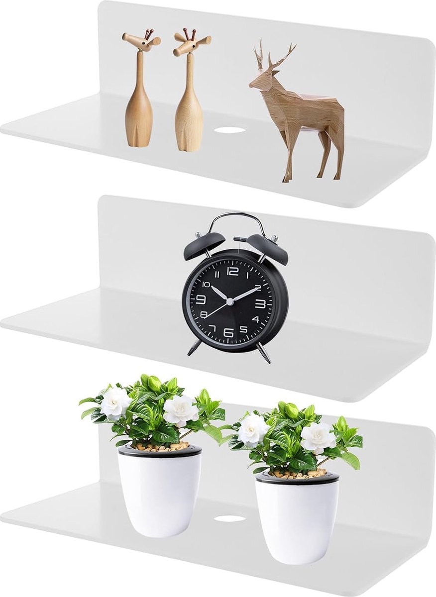 Etagere Sans Percage Lot De 3 Étagères Murales : Étagère Flottante, Sans Perçage, Étagère Etagere Murale 3 Etagères