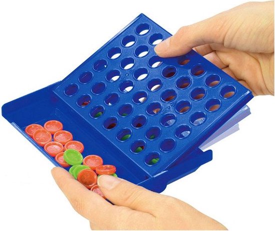IBBO® - Reisspel - 4 Op een rijtje - Mini - Denkspel speelgoed - kinderen en volwassenen - Blauw van IBBO — afbeelding 4