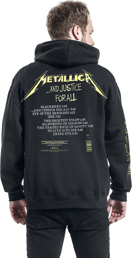 Sweat à capuche/pull Metallica - S- And Justice For All Tracks Zwart