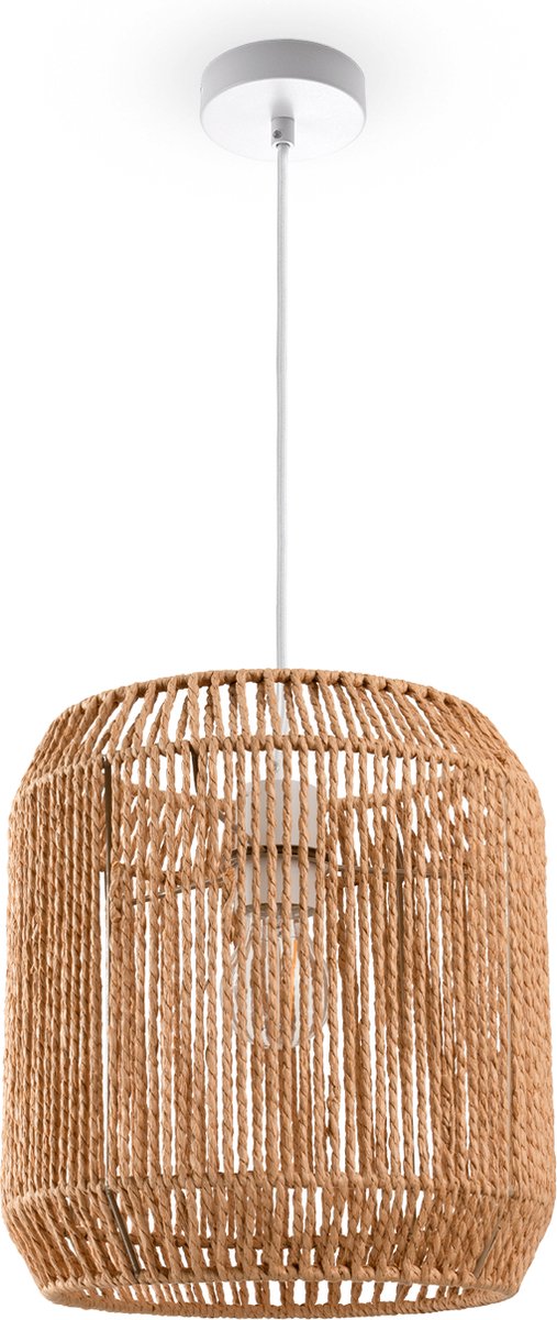 Paco HomeHanglamp Eettafel Hanglamp Eetkamer Lamp E27 Papier Boho Rotan