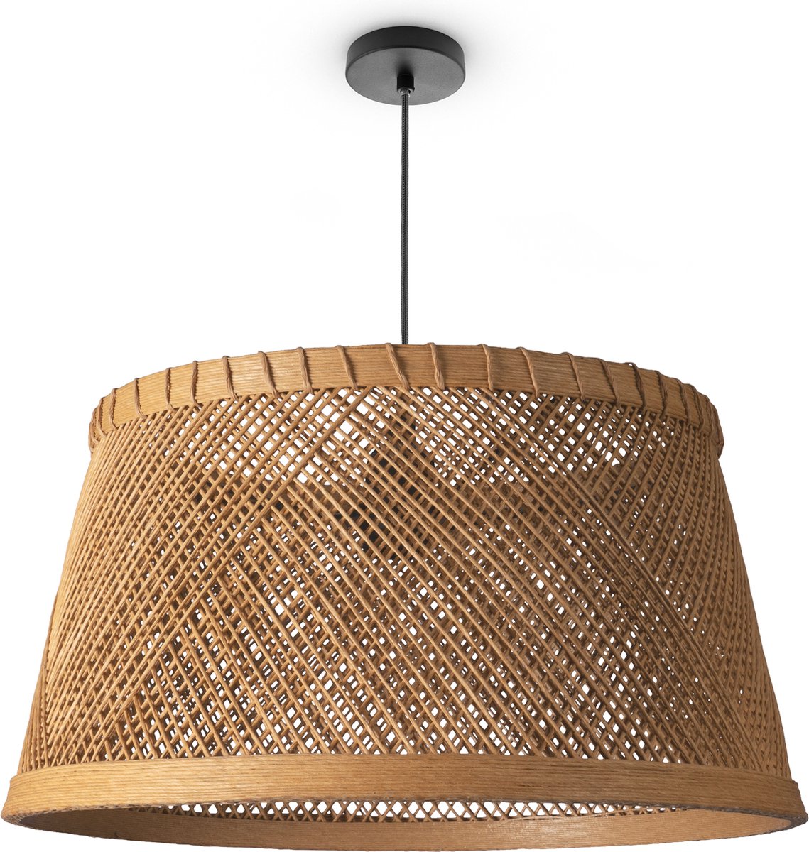 Paco HomePlafondlamp Bamboe Hanglamp Boho Woonkamer Korf Lamp Hangend Vintage E27