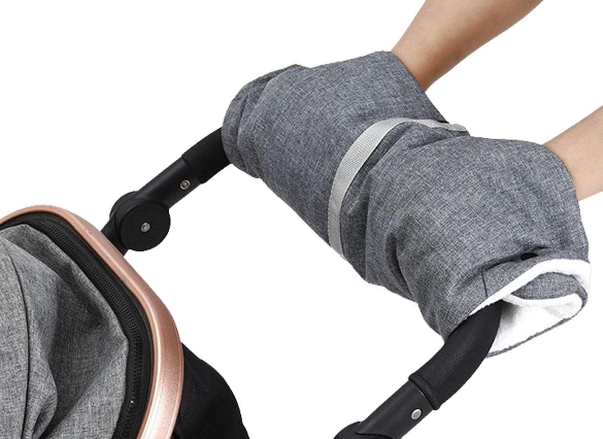 Universele Kinderwagen Handwarmer - Handschoenen - Handwarmer - Grijs - Winter Wanten Buggy van Mylinsé