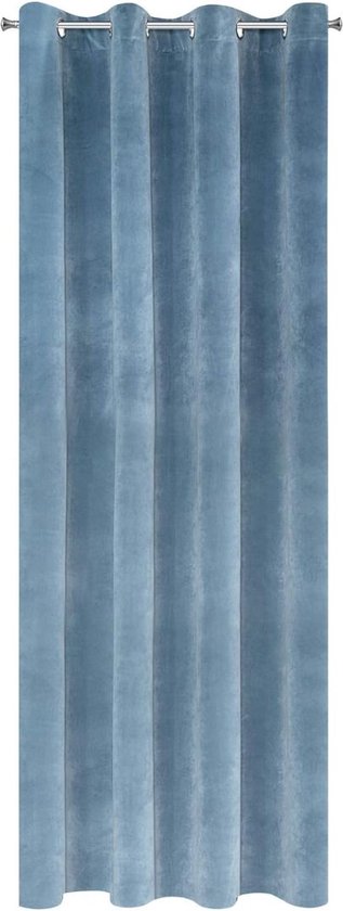 Dailysuppliess Gordijnen Kant en Klaar met Haakjes - Gordijn voor Gordijnroede - 140x240cm - Blauw