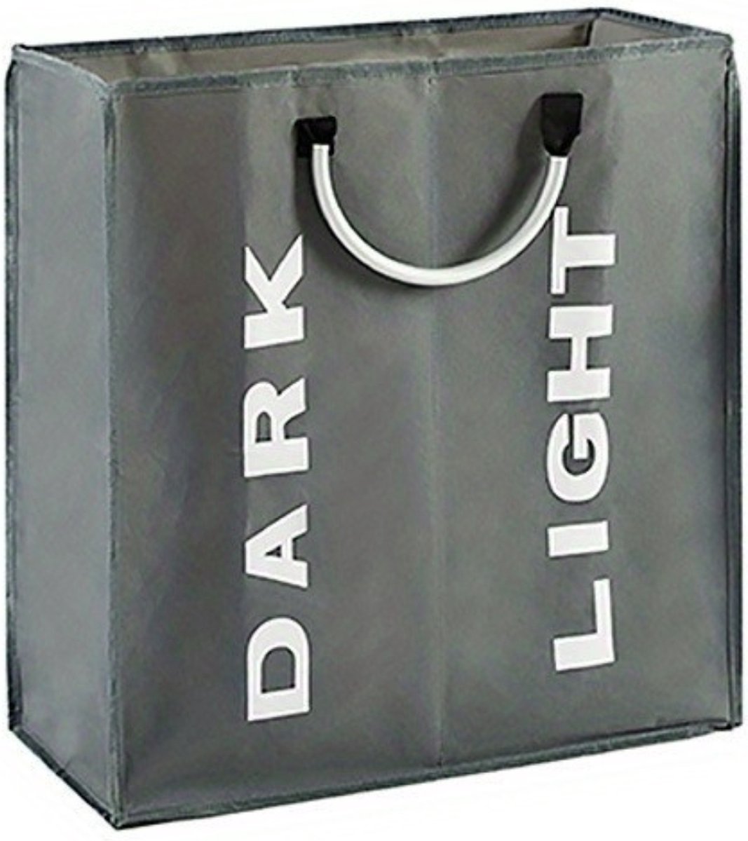 Goedkoopste Bovista Wassorteerder - Wasmand 2 Vakken - Laundry Basket - Wassorteerder Op Wieltjes - Bag - Donkergrijs