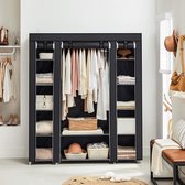MIRA Home - Garderobekast - Kledingkast - Kledingrek Opvouwbaar - Kleding - Kleerkast - Canvas - 150x45x175cm