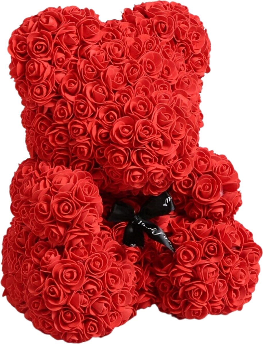 Bovista Rozen Teddy Beertje - Valentijn Cadeautje Voor Haar & Hem - Rose Bear - Rozen Beer - Vrouw - Rood