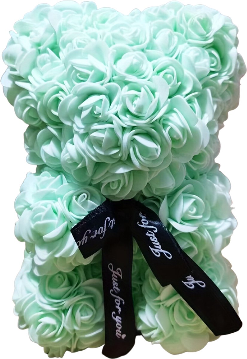 Bovista Rozen Beer - Rose Bear - Teddy - Rozen Beertje - Valentijn Cadeautje Voor Haar & Hem - Cadeautje Vrouw - Lichtgroen