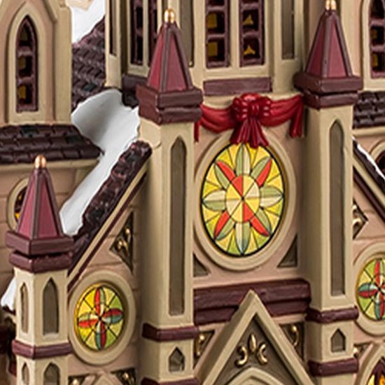 LEMAX Bâtiment éclairé par LED « Grace Cathedral » en porcelaine H 21,5 x 18 x 15,2 cm LEMAX Bâtiment éclairé par LED « Grace Cathedral » en porcelaine H 21,5 x 18 x 15,2 cm