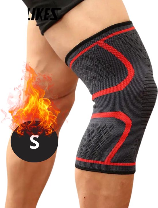 Genouillère Bovista - Genouillère de sport - Genouillères - Genouillères Powerlifting - Genouillère de compression - Bandages pour genoux - Support pour genoux - Femmes - Hommes - Confortable - Rouge - Taille S