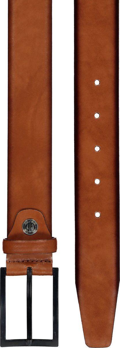 LINDENMANN leren heren riem - cognac