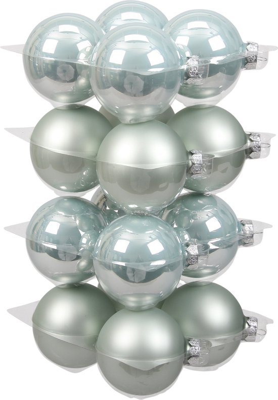 Decoris Kerstballen set - 6x stuks - rood - glas - 6 cm - Kerstbal - Decoris