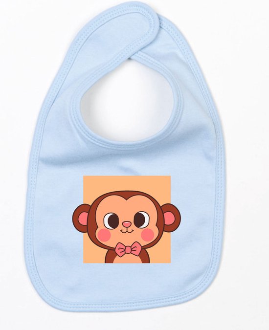 Bavoir - Singe 1- Blue- Taille Unique