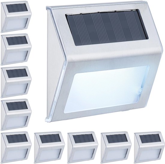 1 of 2 wandlampen op zonne-energie