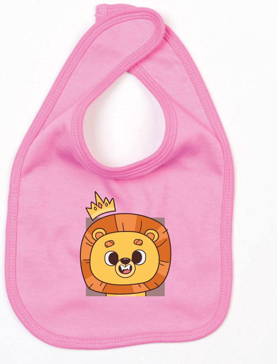 Goedkoopste Slabbetje - Lion 1-Bubble Gum Pink-One Size
