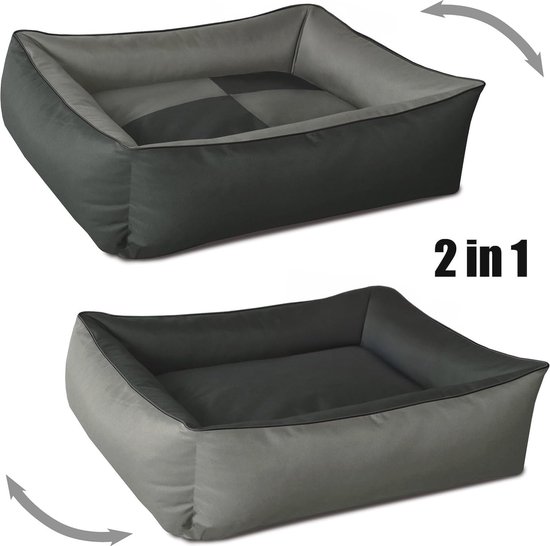 Jiupety Hundehütte Indoor, 2-in-1 Hundehaus für Drinnen, M Größe Hundehöhle Kleine Hunde für