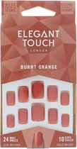 Elegant Touch 24 Ongles avec Colle - Orange Brûlé