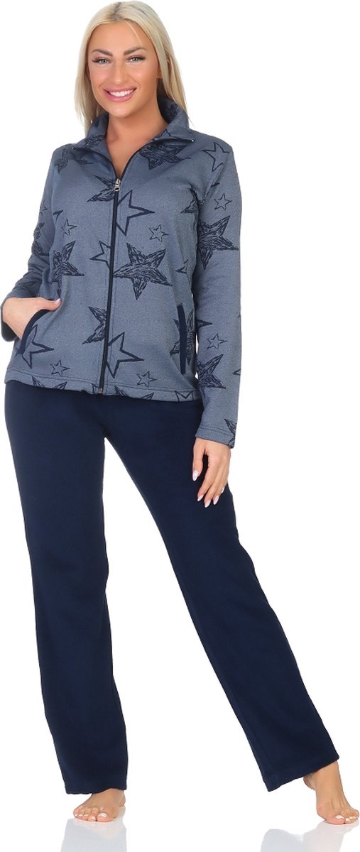 Normann dames huispak 22421693030 - Blauw - M 40/42