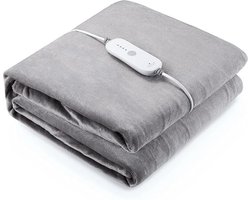 Luxe Warmtedeken – Verwarmde Deken – Elektrisch – Electric Blanket – Heating – Voor op de Bank – Draadloos – Fleece – USB – Stoel – Grijs
