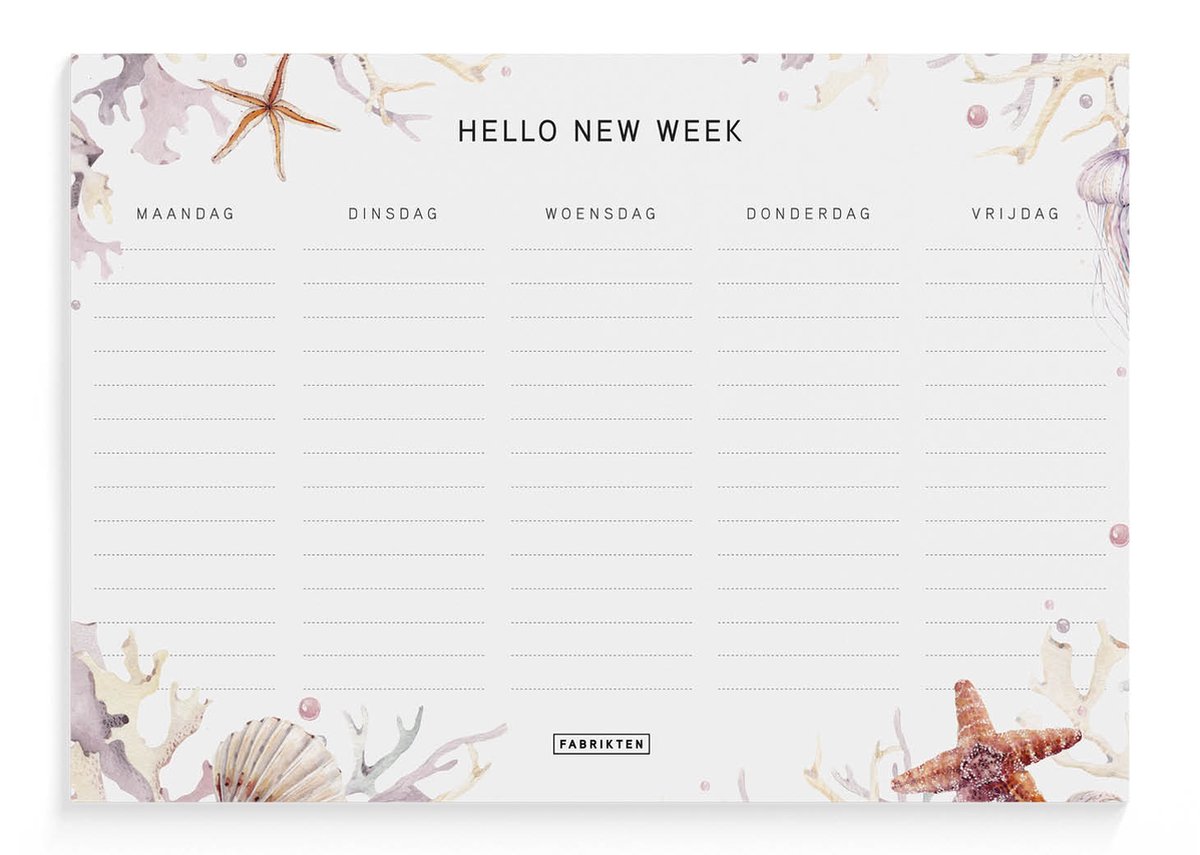 Fabrikten Weekplanner - Compact - Strand - NL - 5 dagen - A5