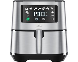 XXL Heteluchtfriteuse 5,5L | Roestvrij staal, Touch Display, 8 Programma's | Vetvrij Frituren en Bakken